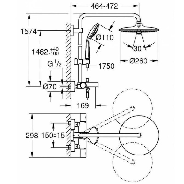 Душевая система Grohe Euphoria System хром (27475002)