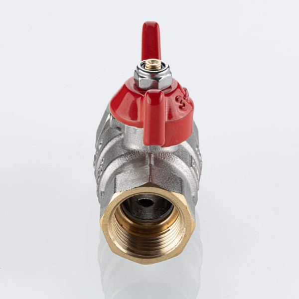 Кран 1/2" шаровый со сгоном Valtec Base-ГОСТ (красная бабочка) VT.227S.N.04