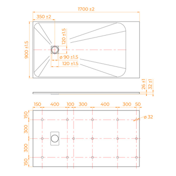 Душевой поддон RGW TSS-W 90x170 белый (553502917-01) Душевой поддон RGW TSS-W 90x170 белый (553502917-01)