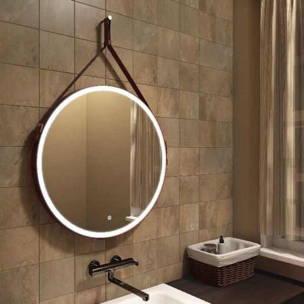 Зеркало Континент Millenium Brown Led D 650 на ремне из натуральной кожи коричневого цвета (ЗЛП836) Зеркало Континент Millenium Brown Led D 650 на ремне из натуральной кожи коричневого цвета (ЗЛП836)