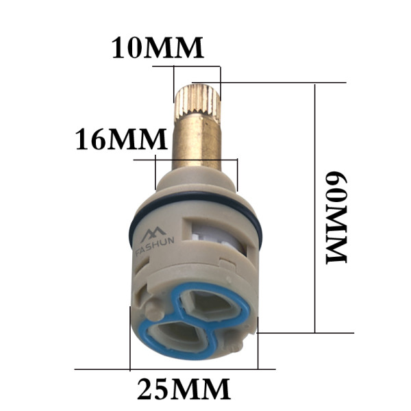 Кран-букса Fashun с керамич. пласт. на 2 хода ABS/пластик латунь (A546)