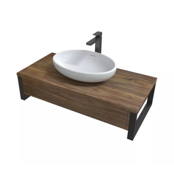 Тумба подвесная 1Marka Grundge Loft 1000x480x255 орех (Ц0000031985)