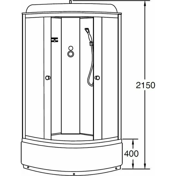Душевая кабина Loranto Sunway 90x90 стекло тонированное, профиль хром (CS-6690 G, 90*90*215)