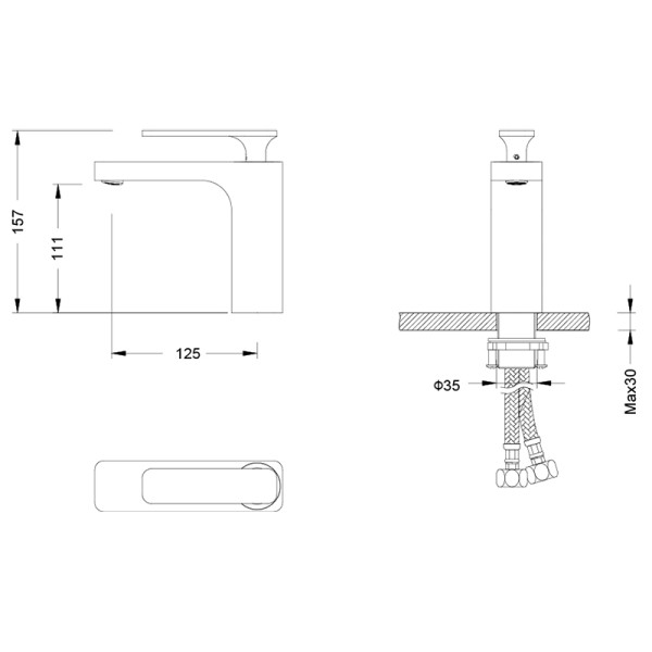 Смеситель для раковины Timo Torne хром, короткий излив (4361/00F) Смеситель для раковины Timo Torne хром, короткий излив (4361/00F)
