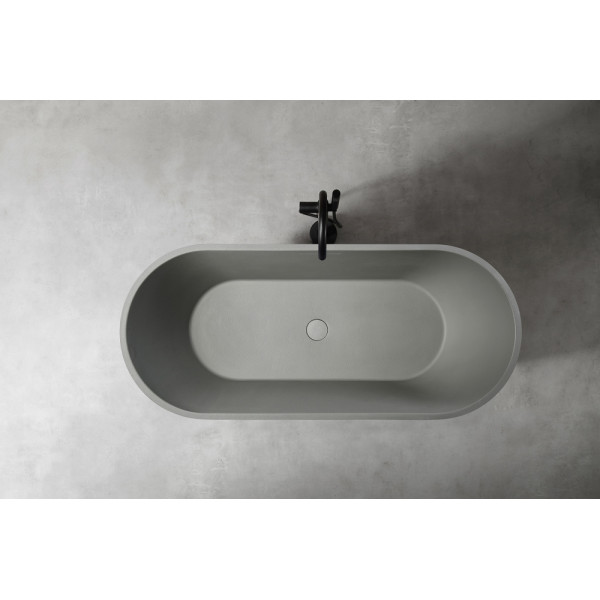 Ванна из искусственного камня Abber Frankfur 170x75 светло-серая матовая (AM9941MLG)