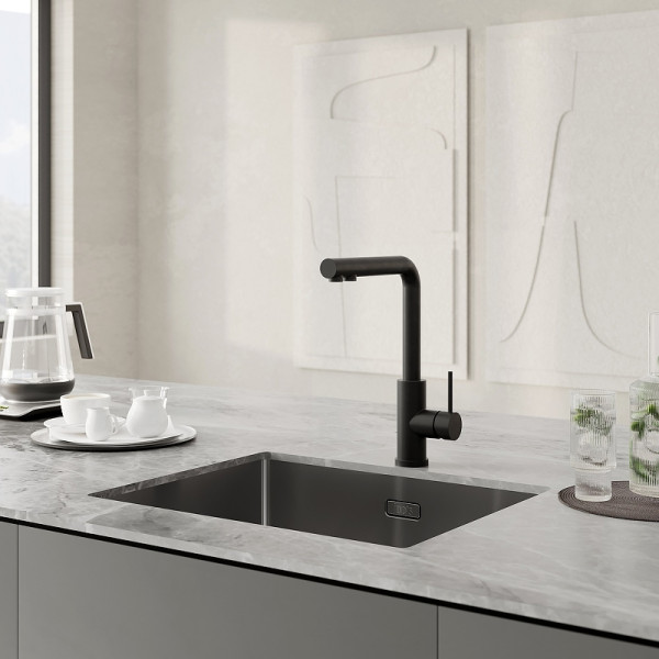 Смеситель для кухни Iddis Rule с каналом для фильтрованной воды черный (RULBLLFi05) Смеситель для кухни Iddis Rule с каналом для фильтрованной воды черный (RULBLLFi05)