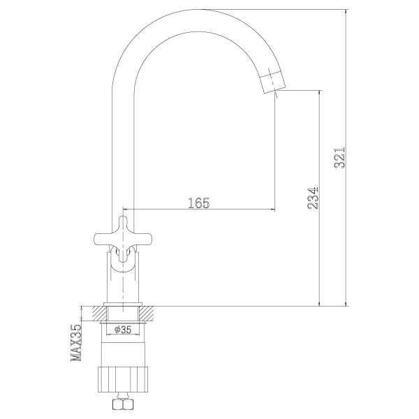 Смеситель для раковины Rossinka RS39-72U (RS39-72U)