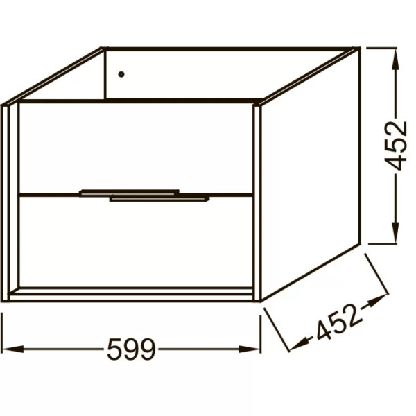 Тумба подвесная Jacob Delafon Vivienne 599x452x452 белый глянец (EB1666-J5-J5)