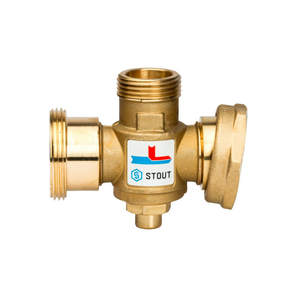 Вентиль термостатический смесительный Stout 1 1/2"Н*1 1/2"В*1"Н 70°C SVM-0050-327008