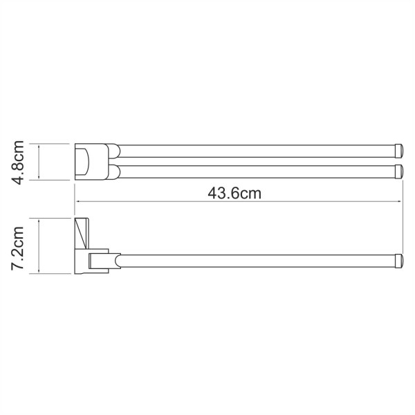 Полотенцедержатель двойной WasserKraft WasserKraft Leine хром (K-5031W)