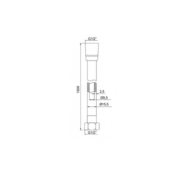 Шланг душевой Iddis Optima Home черный (04P15BLi19)