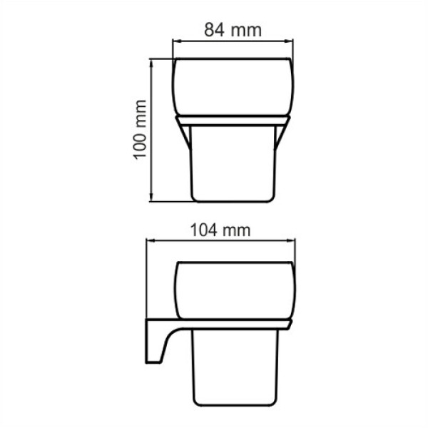 Стакан одинарный WasserKraf Aisch золотой матовый (K-5928)