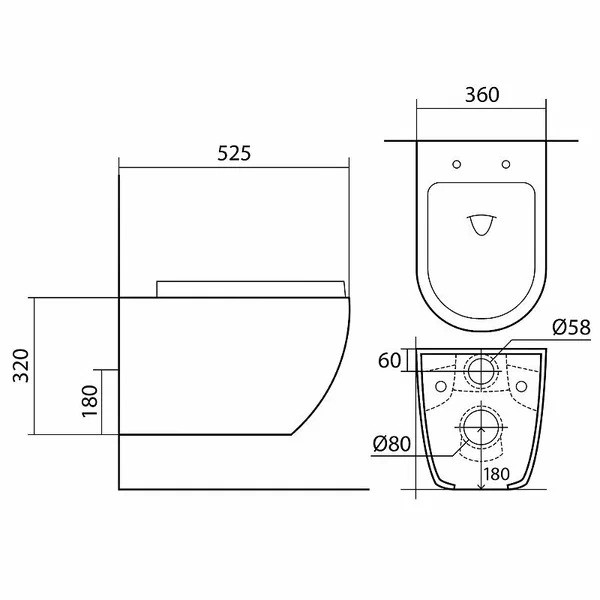 Инсталляция с унитазом Aquatek Европа рама Standard INS-0000012(без клавиши и крепежа)+унитаз Европа AQ1901-00 с тонким сиденьем soft-close