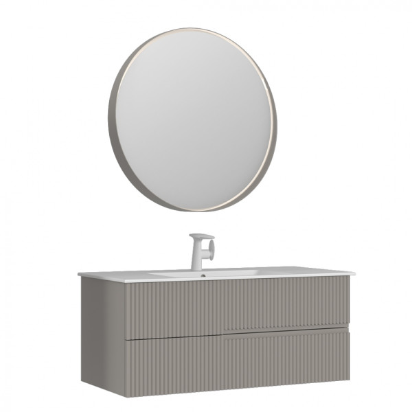 Тумба подвесная Orka Moonlight 1200x510x510 с раковиной бежевый матовый (5001508)