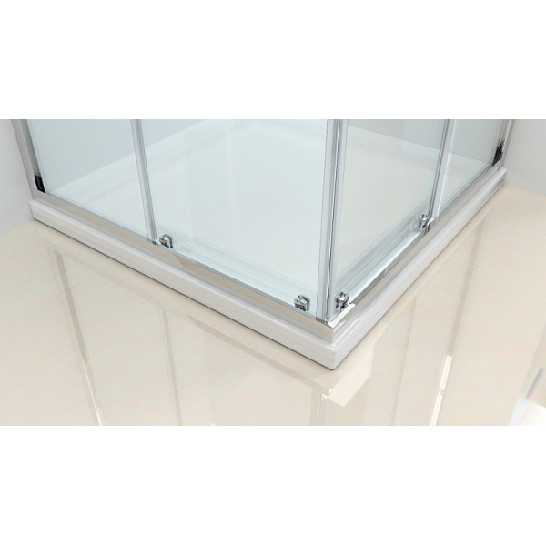 Душевой уголок BandHours Toledo 90 90х90 поддон в комплекте, стекло прозрачное, профиль хром