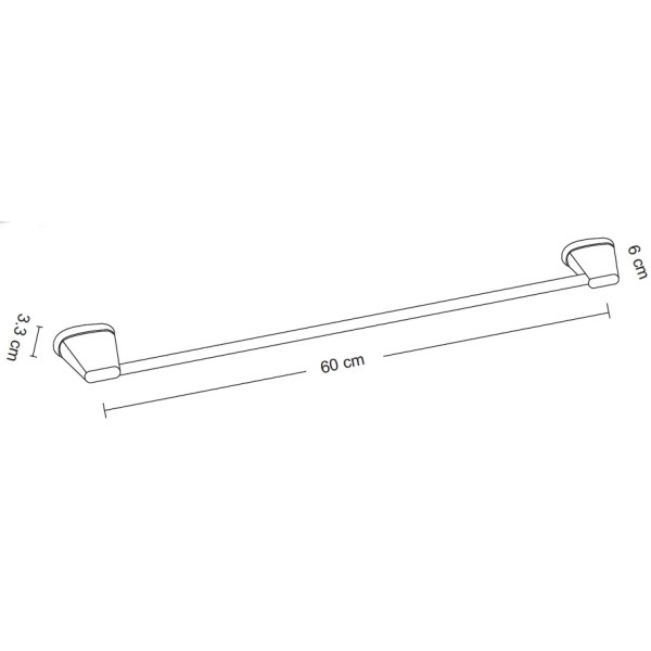 Держатель для полотенец Osgard Framtida 600 мм хром (51606) Держатель для полотенец Osgard Framtida 600 мм хром (51606)