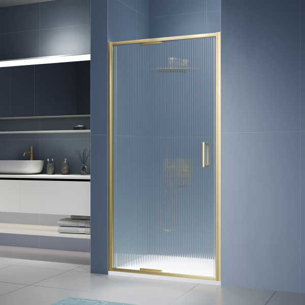 Душевая дверь RGW SV-05-2-Gb 800xx2000 стекло ребристое, профиль золото браш (703205208-156)