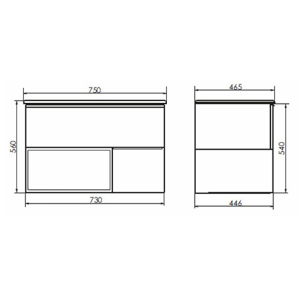 Тумба подвесная с раковиной Comforty Франкфурт 750x465x560 дуб шоколадно-коричневый (00004150531)