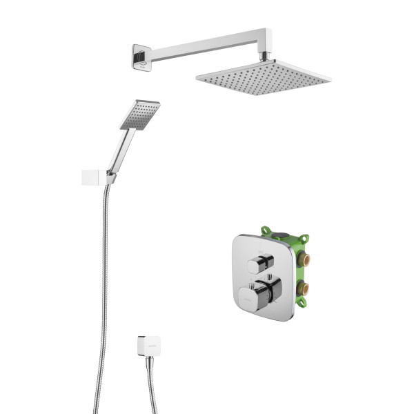 Система душевая Swedbe Platta встраиваемая на 2 выхода хром (5559) Система душевая Swedbe Platta встраиваемая на 2 выхода хром (5559)