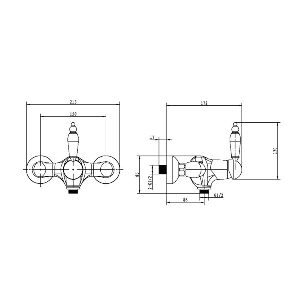 Смеситель для душа Boheme Tradizionale Chromo 264 (264) Смеситель для душа Boheme Tradizionale Chromo 264 (264)