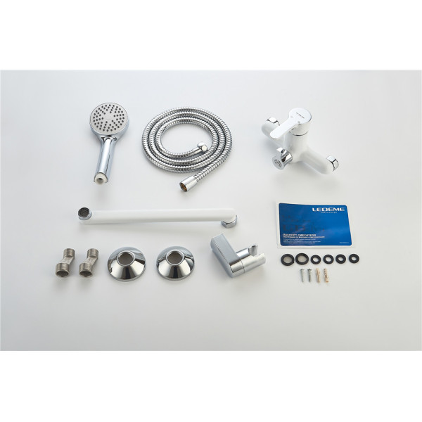Смеситель для ванны и душа Ledeme с душевым гарнитуром (L2203W) Смеситель для ванны и душа Ledeme с душевым гарнитуром (L2203W)