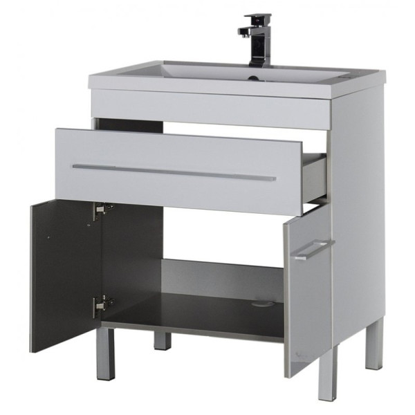 Тумбы напольные Aquanet Верона 75 белый (напольная 1 ящик 2 дверцы) (00182706) Тумбы напольные Aquanet Верона 75 белый (напольная 1 ящик 2 дверцы) (00182706)