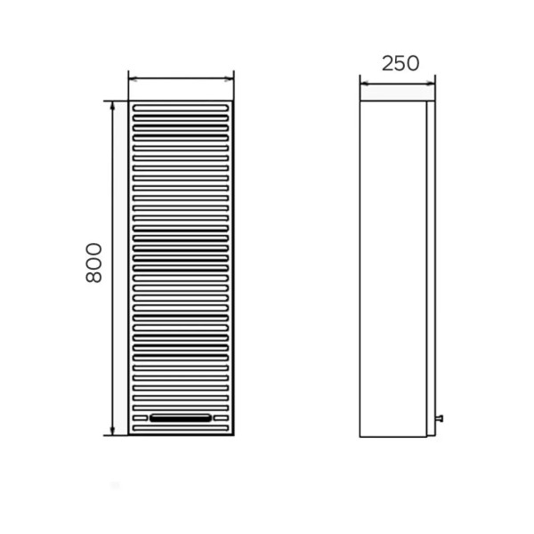 Шкаф подвесной Comforty Касабланка 250x160x800 серый шёлк (00-00020084) Шкаф подвесной Comforty Касабланка 250x160x800 серый шёлк (00-00020084)