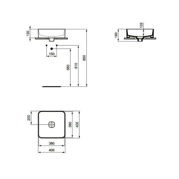 Раковина накладная Ideal Standard Strada II (T296201)