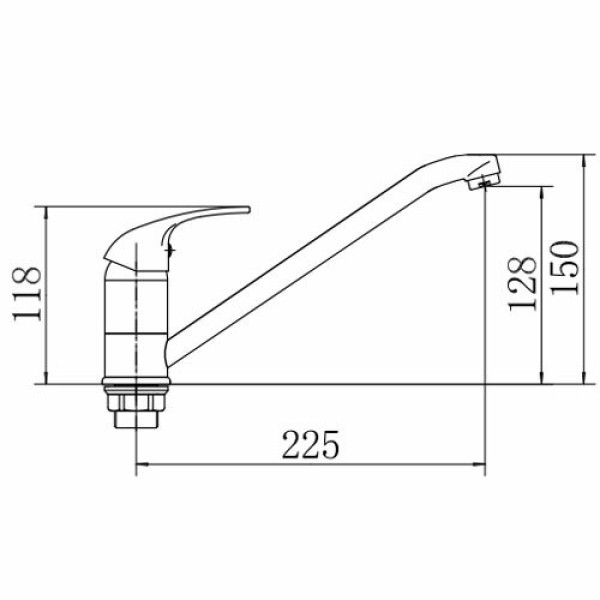 Смеситель для кухни Fashun хром (A4915)