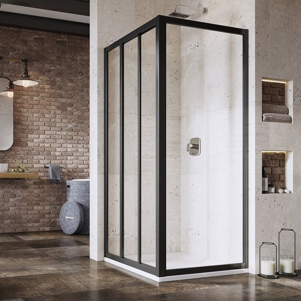 Душевое ограждение Ravak Supernova APSS-80 80x198 стекло прозрачное, профиль черный (940403R2Z1)