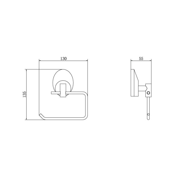 Полотенцержатель Fashun хром (A1603-3)