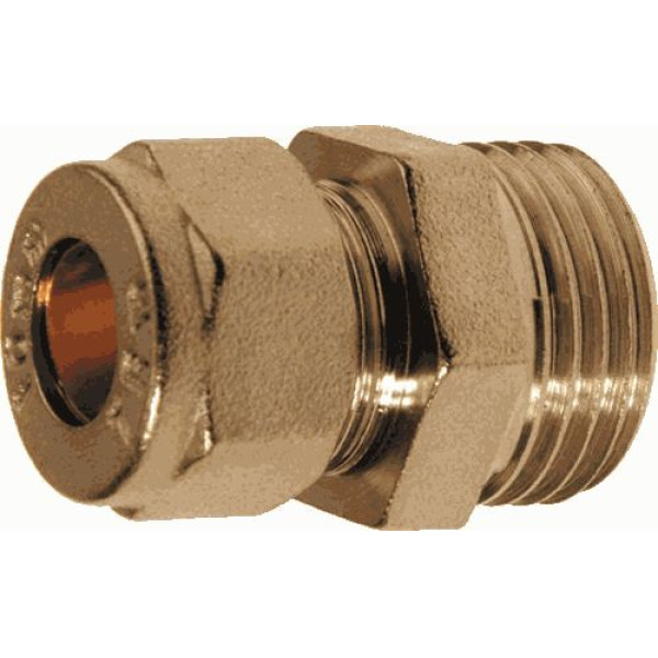 Соединение прямое 10*1/2"Н TeRma (обжим, латунь) (06304) Соединение прямое 10*1/2"Н TeRma (обжим, латунь) (06304)