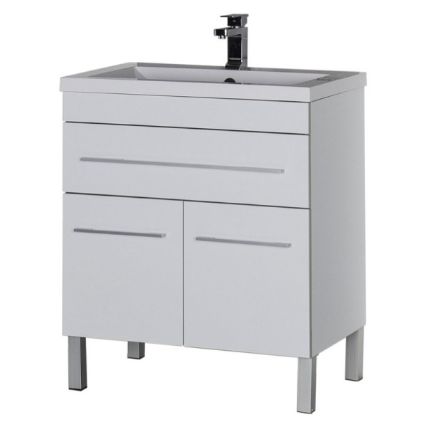 Тумбы напольные Aquanet Верона 75 белый (напольная 1 ящик 2 дверцы) (00182706) Тумбы напольные Aquanet Верона 75 белый (напольная 1 ящик 2 дверцы) (00182706)