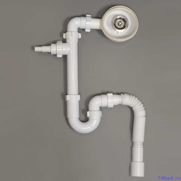 Сифон для раковины Santek Пилот 40 мм над стиральной машиной (1WH108698)