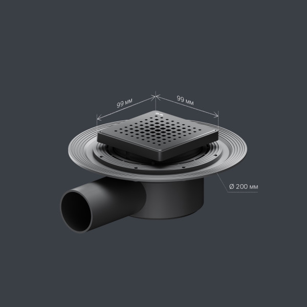 Душевой лоток AM.PM MasterFlow точечный универс затвор Cut Gradient 10 см черн мат (W01BD-P11-010-01BM)