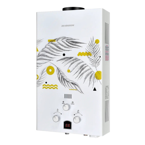 Колонка газовая Edisson Eco E 20 GD 20 кВт белая с рисунком (Каннская ветвь) (361504) Колонка газовая Edisson Eco E 20 GD 20 кВт белая с рисунком (Каннская ветвь) (361504)
