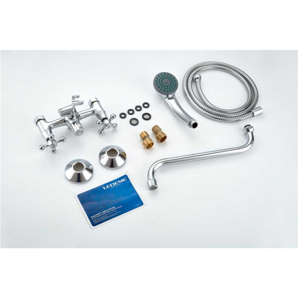 Смеситель для ванны и душа Ledeme с душевым гарнитуром (L2308)