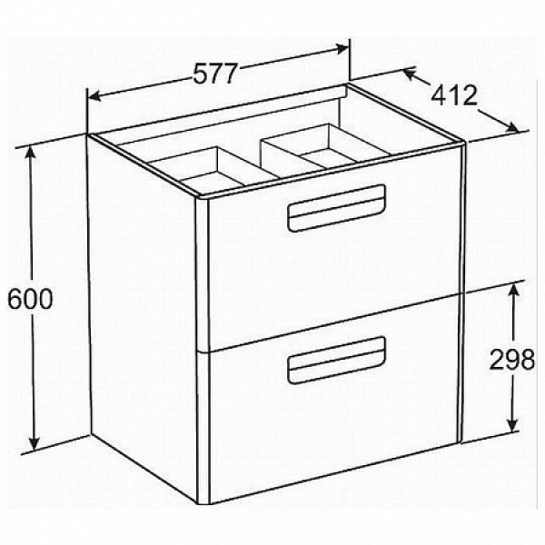 Тумба подвесная Roca The Gap Original 577x412x602 белый (Z.RU93.0.783.7)