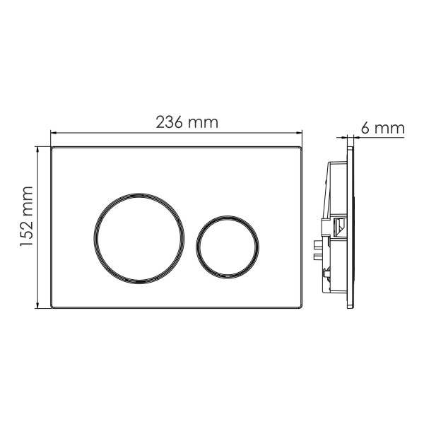 Инсталляция для унитаза WasserKRAFT Glan с клавишей смыва никель (66TLT.010.ME.BL.BN02)