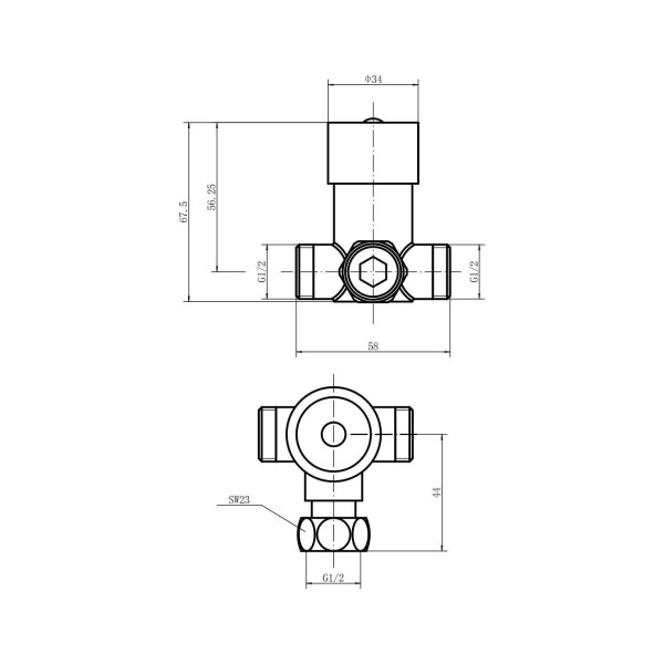 Смеситель для воды Fashun хром (ACCC)