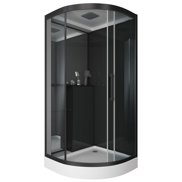 Душевая кабина Grossman 100x100 стекло прозрачное, профиль черный (GR-260) Душевая кабина Grossman 100x100 стекло прозрачное, профиль черный (GR-260)