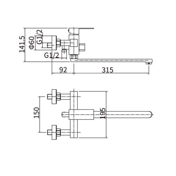 Смеситель для ванны и душа Fashun с душевым комплектом сатин (A52202)