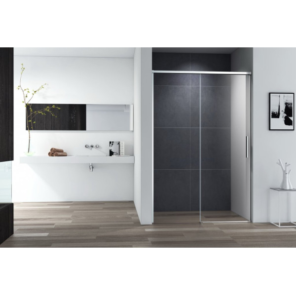 Душевая дверь Cezares Duet Soft-M 160x195 стекло прозрачное, профиль хром (DUET SOFT-M-BF-1-160-C-Cr)