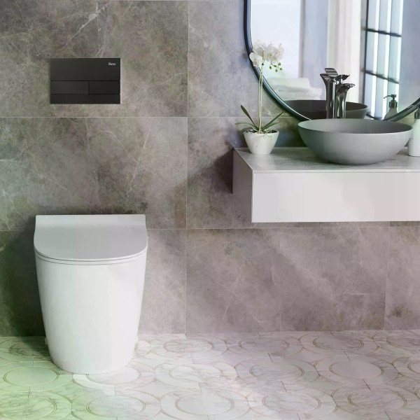 Инсталляция для подвесного унитаза Rea с клавишей Black Mat (KPL-E0056)