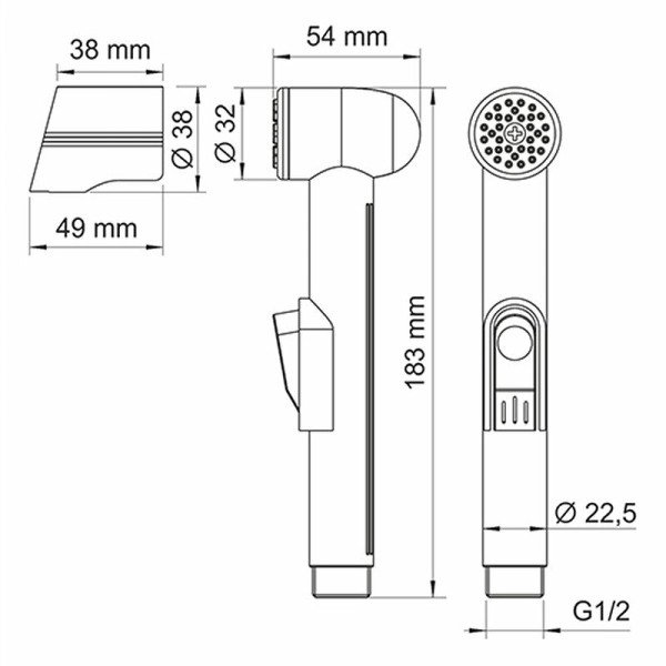 Смеситель для биде WasserKRAFT белый (A85056)