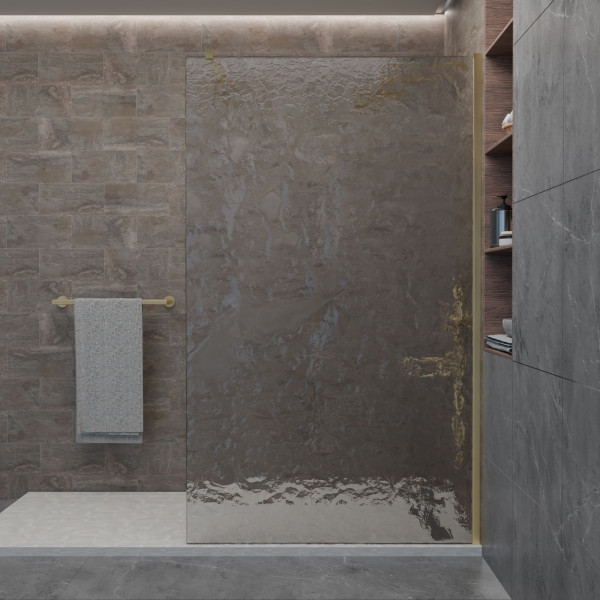 Душевое ограждение RGW Walk In WA-55-Gb 80x210 стекло лед, профиль золото браш (33105508-236) Душевое ограждение RGW Walk In WA-55-Gb 80x210 стекло лед, профиль золото браш (33105508-236)