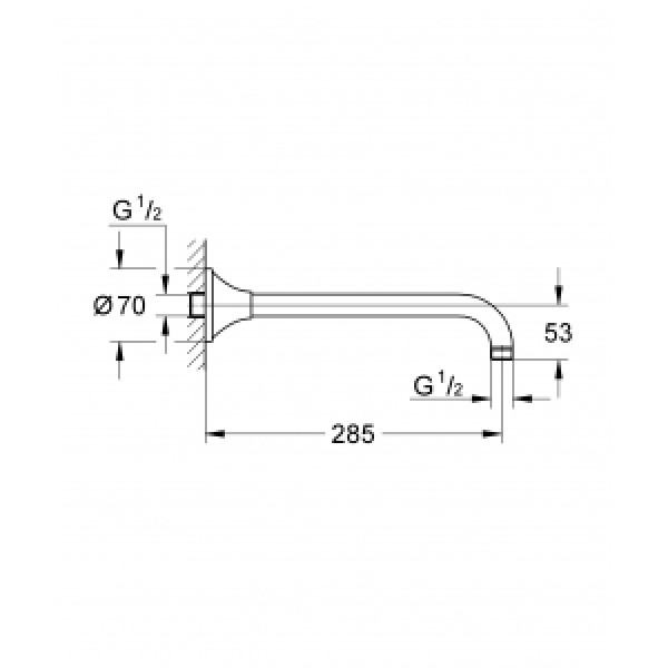 Кронштейн душевой Grohe Rainshower Grandera (27986000) Кронштейн душевой Grohe Rainshower Grandera (27986000)