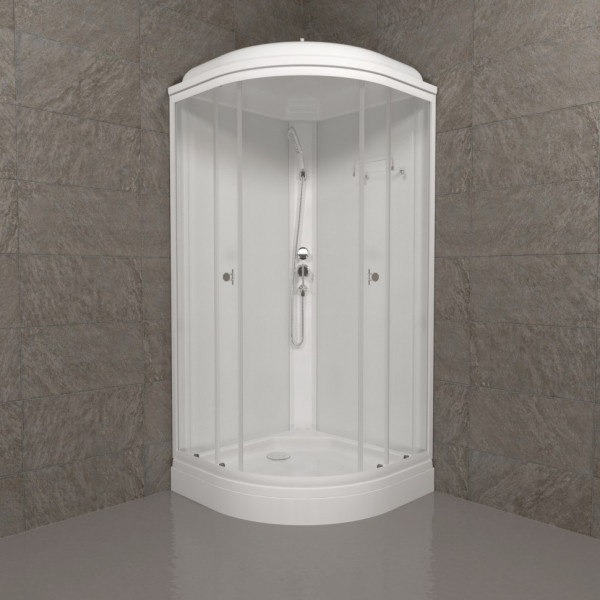 Душевая кабинаTriton Ультра 90x90 стекло прозрачное, профиль белый (DK319)