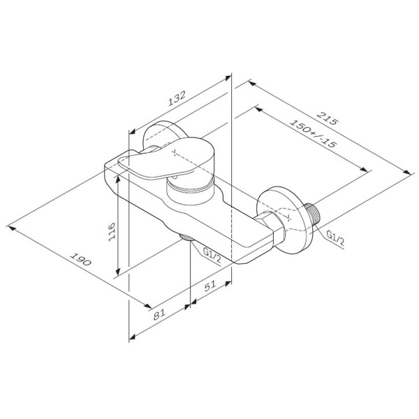 Смеситель для душа AM.PM X-Joy (F85A20000) Смеситель для душа AM.PM X-Joy (F85A20000)