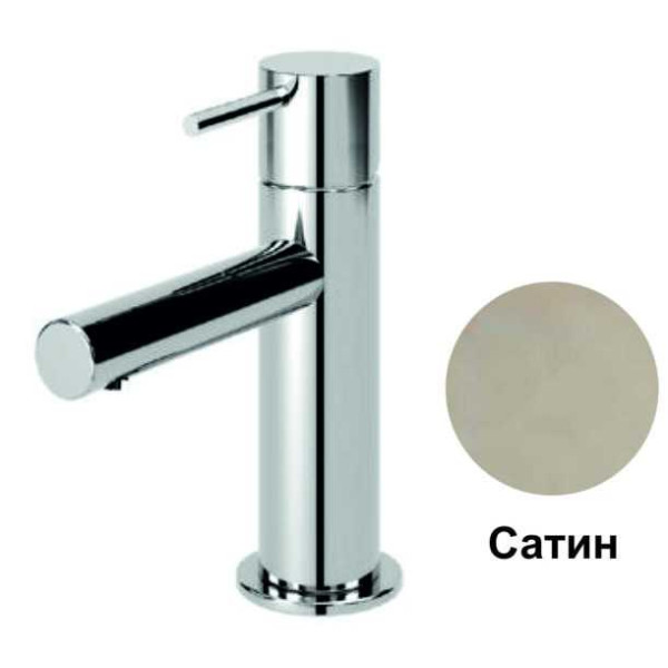 Смеситель для раковины Cezares Leaf с донным клапаном, satinox (LEAF-LSM1-L-ST)